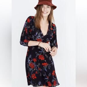NWT madewell silk poppy dress size 10
